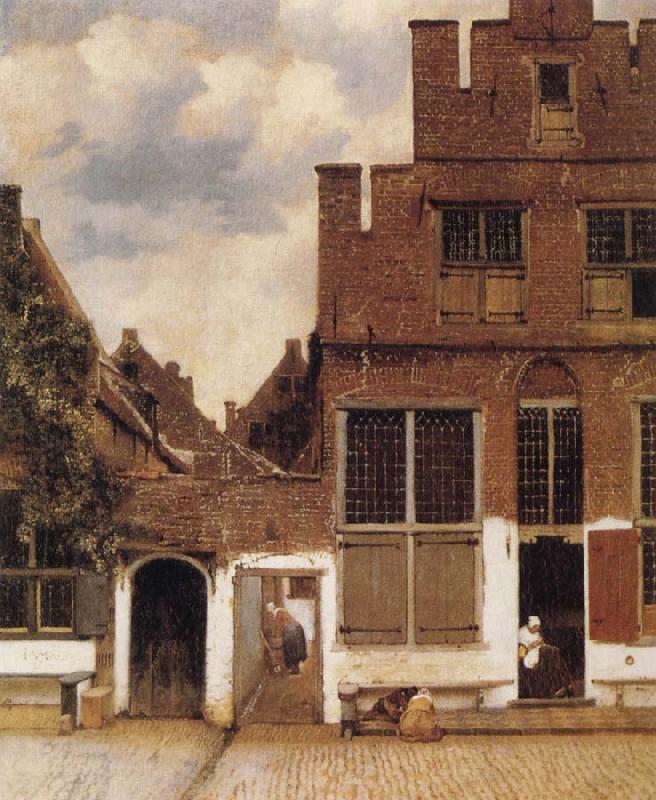 Jan Vermeer Street in Delft Sweden oil painting art